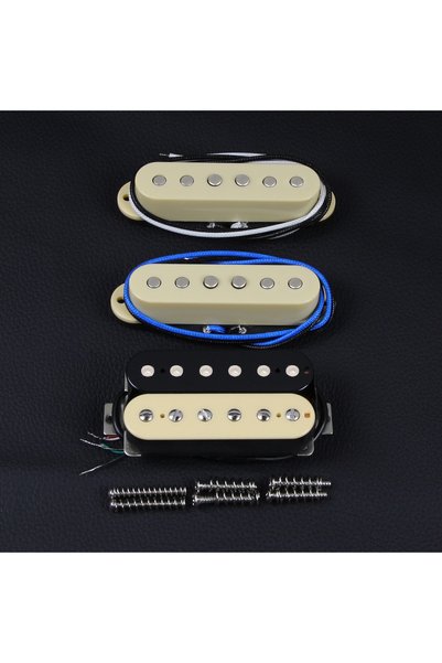 Choice1 Cream and Zebra Set FLEOR HSS Alnico 5 Guitar Pickups Set Humbucker +...