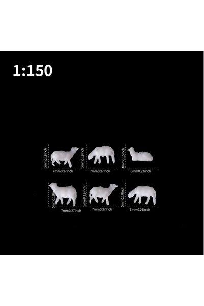 Choice n scale 10pcs Model White Sheep Animal Toy Diorama Landscape Ho N Scal...