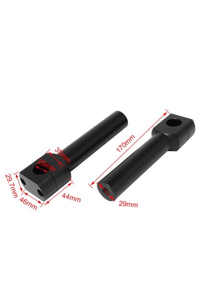 Choice1 25MM Black Motorcycle Handlebar Riser Mount 22/25mm Handle Bar Clamp ...