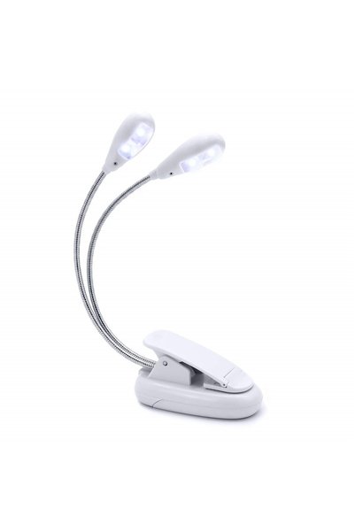 Choice White Miwayer Piano Music Stand Light Reading Lamp USB Dual Arms 4 LED...