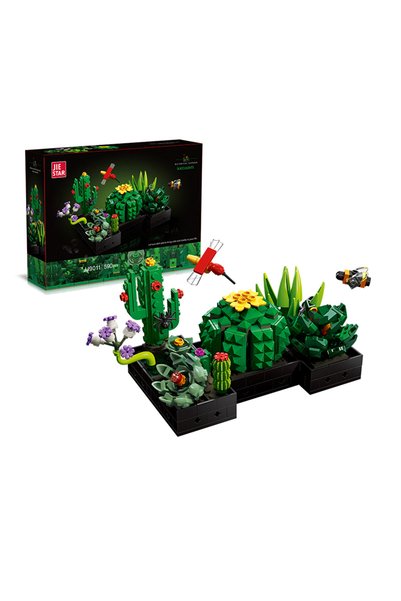 choice2 With Box 590PCS Succulent Plant Potted Building Blocks Set Flower Cac...