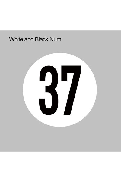Choice Number 37 White and Black 2pcs Car Door Side Sticker Graphics Number 3...