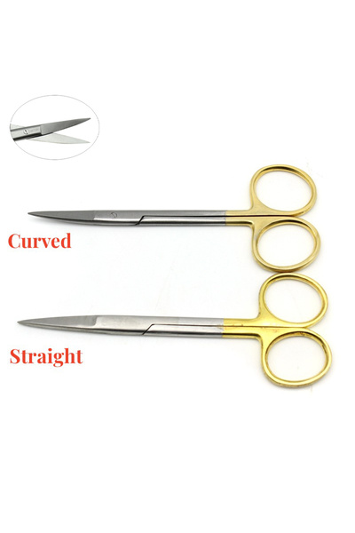 Choice 2pcs High Quality Stainless Steel Dental Surgical Scissors Straight an...