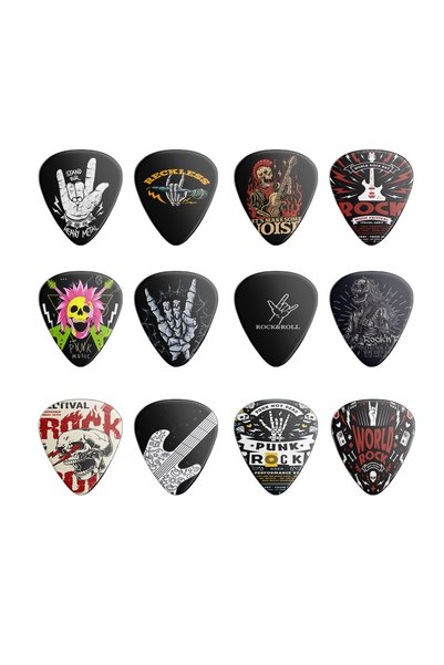 Choice1 0.71mm guitar rock 12 Pieces Guitar Picks 0.46mm 0.71mm 0.96mm Plectr...