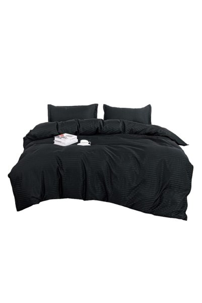 OEM Double Bed Linen, Fitted Sheet, Damask, 4 pieces, 2 Persons, Plain, 180x2...