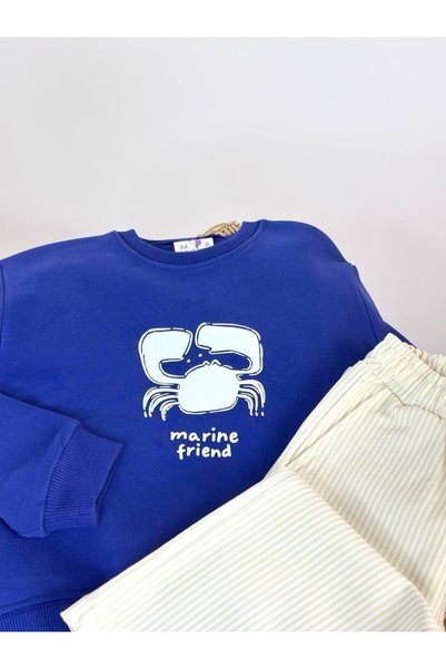 Patriko BOYS' 3-PLY COTTON SWEATSHIRT AND JEANS SET