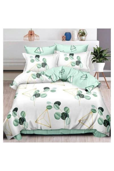 Pucioasa Double bed linen, Pucioasa, 6 pieces, leaf print, 2 people, 240x250c...