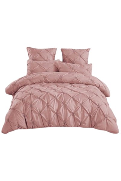 OEM Luxury Bedding, Plain, Embroidered Pleat Model, 6 pieces, Finet, 235x240c...