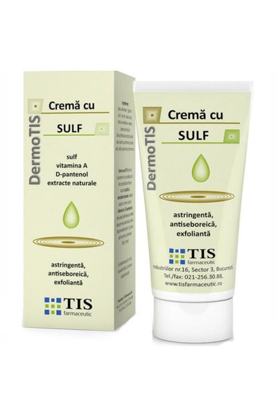 Tis Farmaceutic DermoTis Sulfur Cream Tis Pharmaceutical, 50 ml
