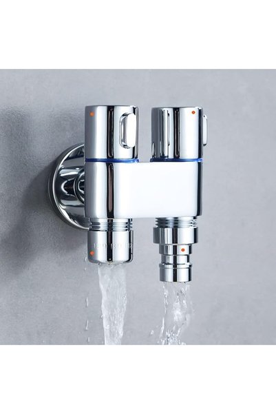 X SPRING Xspring Dual Control Faucet, One In and Two Out Copper Valve Taps, D...