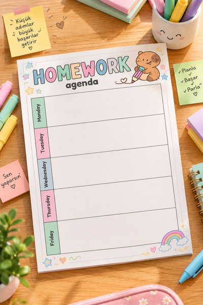 Sherlocked Weekly Homework Planner | 30 Sheets | A5 Size | Tear-off Top | Stu...