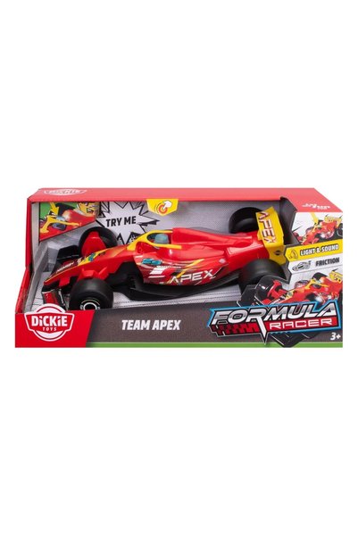 Dickie Jucării Mașină Formula Racer Team Apex cu lumini și sunete, scară 1:24