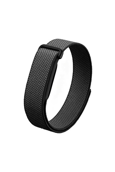 Coverzone Google Fitbit Air-Compatible EX01 Woven Strap—Black, Breathable Fab...