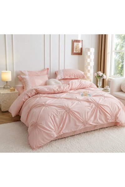 JOJO HOME Premium Bedding Set, Jojo Home, Plain, Embroidered Hearts and Lace ...