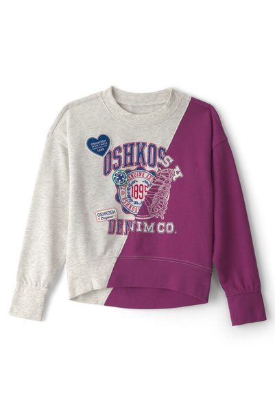 OshKosh Girl's Sweatshirt 6 Years-8 Years Multi-Colored