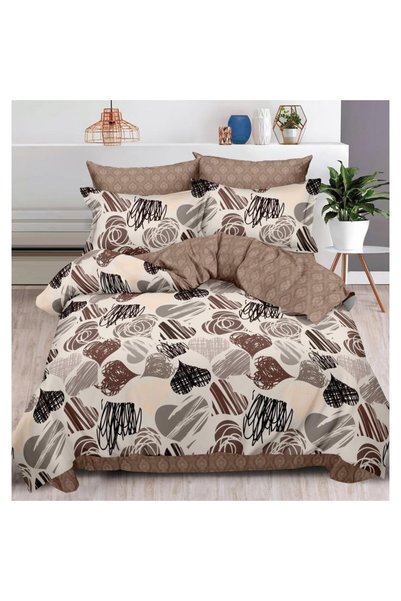 Pucioasa Double bed linen, 6 pieces, floral print, 2 people, 240x250cm, Satin...