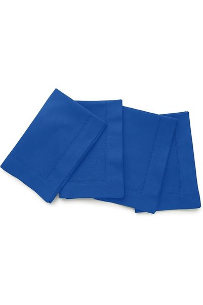 Solino Home Hemstitch Cotton Linen Placemats - 14 x 19 Inch, Set of 4 - Natur...