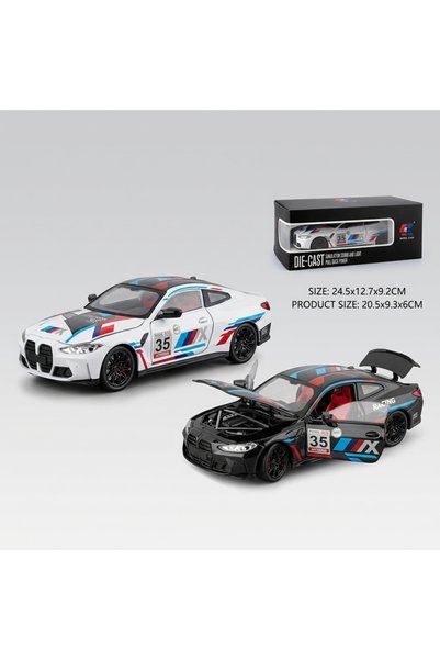 CasaDesteapta.ro Masinuta metalica de colectie BMW M4 Racing scara 1:24, cu s...