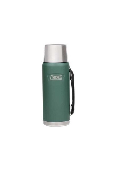 Thermos ترمس أيكون ستيل بمقبض 1.2 لتر أخضر يدوم 24 ساعة