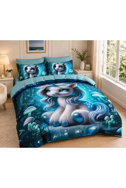 JOJO HOME Lenjerie de pat pentru pat dublu, cearșaf cu elastic, Jojo Home, Fi...