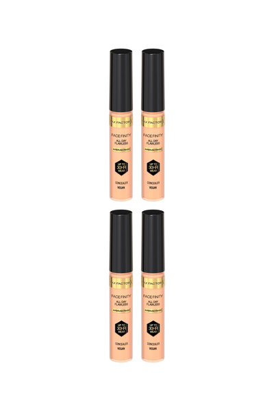 Max Factor 4x PACK FACEFINITY ALL DAY FLAWLESS Medium Coverage Fluid Conceale...
