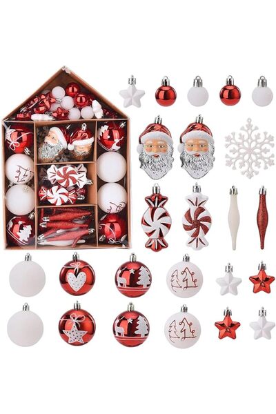 Winsoyya Christmas Tree Ornament Set Shatterproof Christmas Balls Assorted Ch...