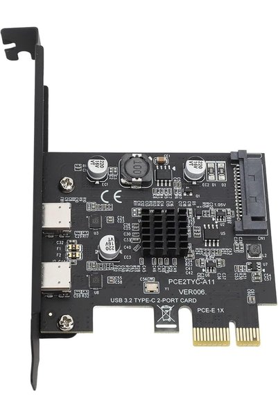 GENERAL بطاقة توسعة PCIe إلى USB 3.2 Gen2، بطاقة توسعة PCI Express بمنفذين من...