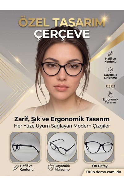 UBK Eyewear Özel Tasarım Unisex Siyah Gözlük Çerçevesi