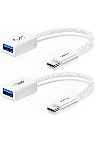 SYNTECH مجموعة محولات من نوع USB-C إلى USB، تتضمن قطعتين: محول ذكر USB-C إلى ...