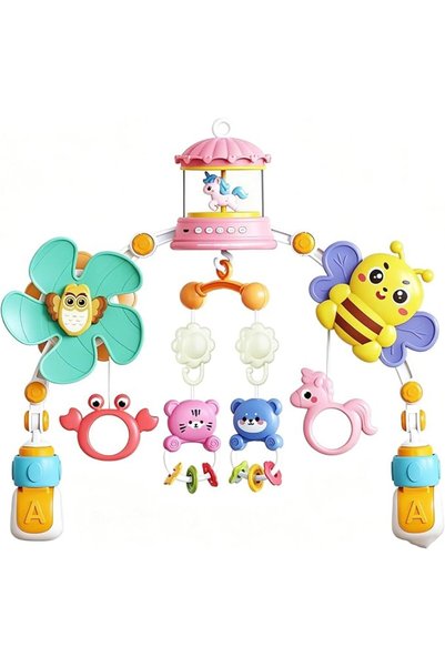 UANDME Baby Stroller Arch Toy, Car Seat Hanging Toy for Crib, Bassinet (Bee)