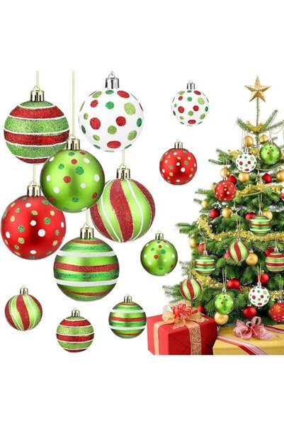Winsoyya Christmas Tree Ornament Set Shatterproof Christmas Balls Assorted Ch...