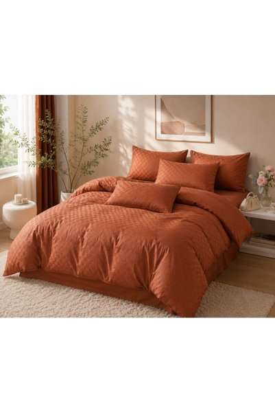 JOJO HOME Κλινοσκεπάσματα, Jojo Home, Λεπτό Ζακάρ, Έντονο Μονόχρωμο, 6 τεμάχι...