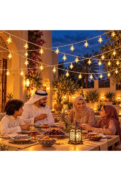 ANYOUI Ramadan Star String Lights, Fairy Lights,10M 100 LED Battery Operated,...