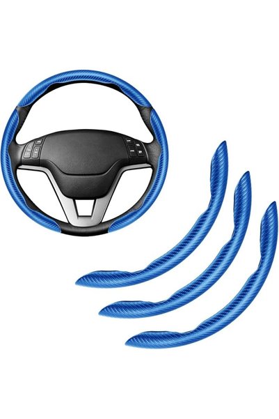 GENERAL Ames Carbon Fiber Anti-Slip Car Steering Wheel Cover Split Steering W...