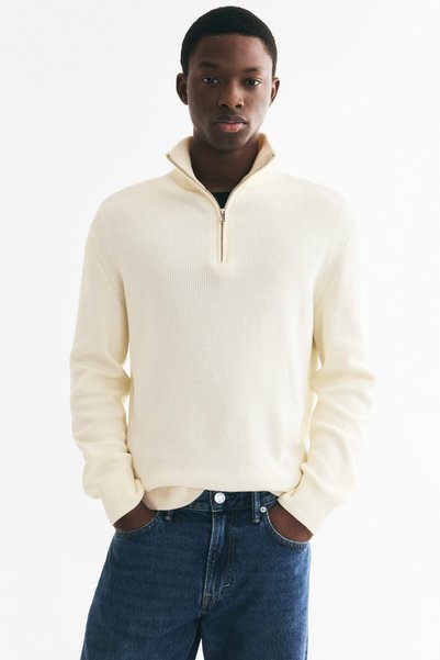 H&M Yarım Fermuarlı Kazak Regular Fit