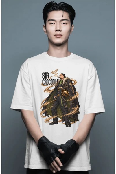 SEVBANO Unisex Oversized Crocodile One-Piece Anime Character Front-Printed Pr...