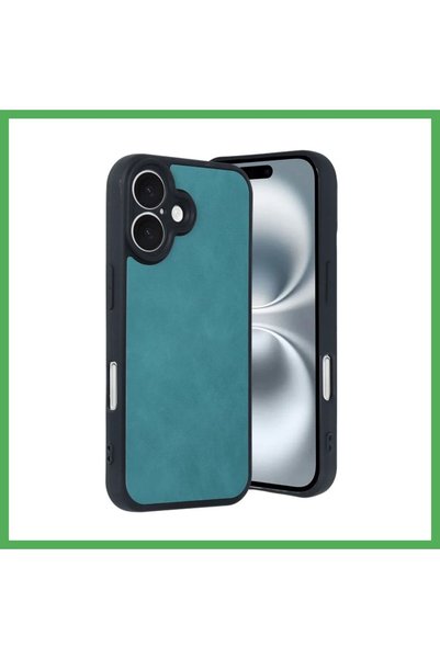 Nur store Çanta غطاء جلدي مناسب لهاتف iPhone 16 - لون أخضر فاتح من BEZOSS.