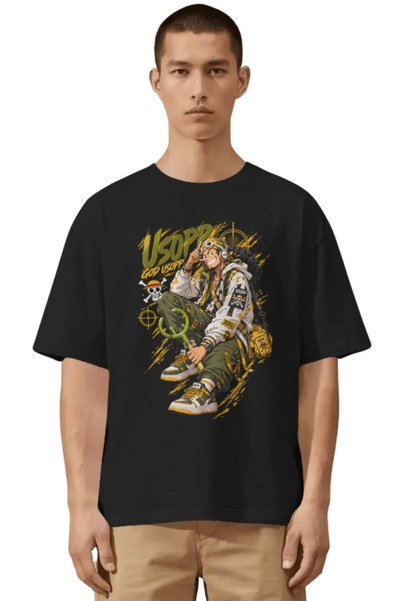 SEVBANO Unisex Oversized Usopp One Piece Anime Character Pre-Printed Premium ...