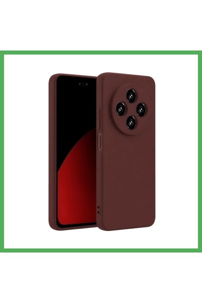 Nur store Çanta غطاء متوافق مع هاتف Redmi 14C، مصنوع من السيليكون - لون خمري ...