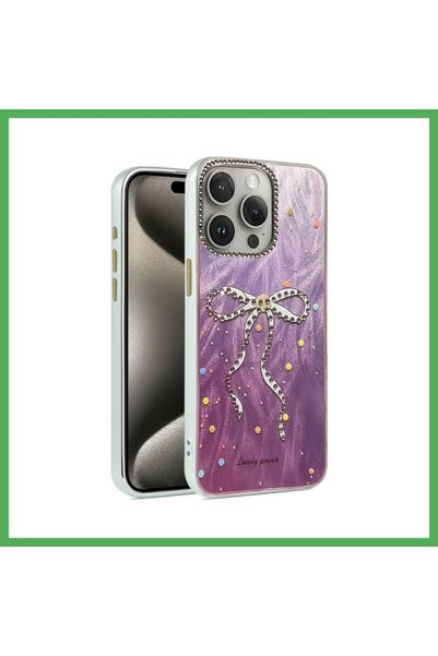 Nur store Çanta iPhone 15 Pro Max Compatible Case: Blade Mirrored Pattern Cov...