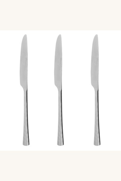 Comerivo Set 3 cutite de masa din otel inoxidabil, model reliefat Hammered, 2...