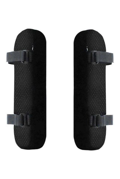 Generic 2-Piece Chair Armrest Pads Black 500x150x60mm