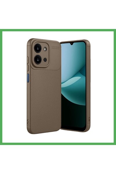 Nur store Çanta Redmi 15C 4G-Compatible Auto Focus Carbon Fiber Case - Brown ...