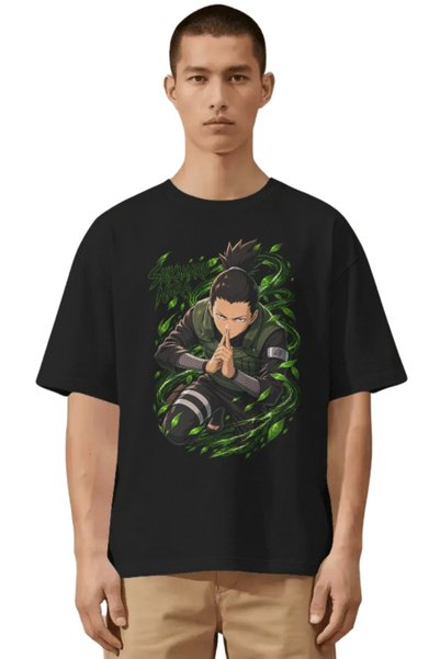 SEVBANO Unisex Oversized Shikamaru Nara Naruto Anime Character Pre-Printed Pr...
