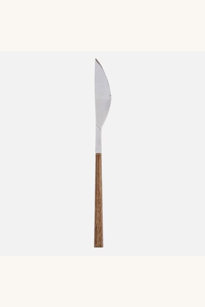 Comerivo Cutit de masa cu maner cu efect de lemn, otel inoxidabil, 22 cm, pen...