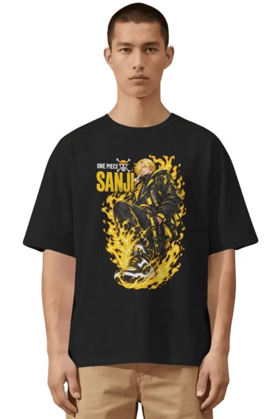 SEVBANO Uniseks prevelika majica sa printom Vinsmoke Sanji iz anime serije On...