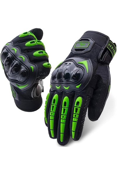 Bikepower Full Finger Motorcycle Gloves Touch Screen for Men Women, Hard Knuc...
