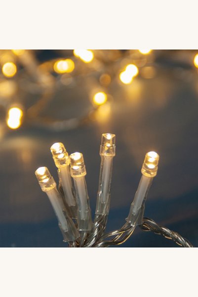 Comerivo Perdea luminoasa cu 144 LED-uri alb cald, 3 m, cu programe, pentru d...