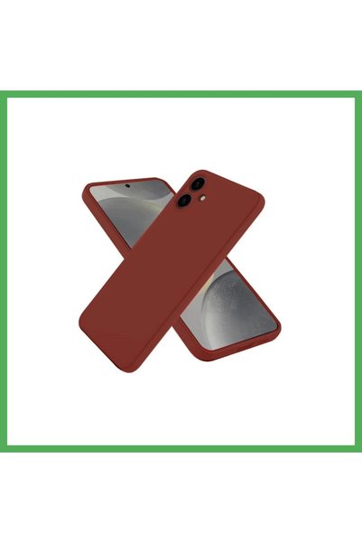 Nur store Çanta Samsung Galaxy A06 Compatible Case: First Silicone - Burgundy...