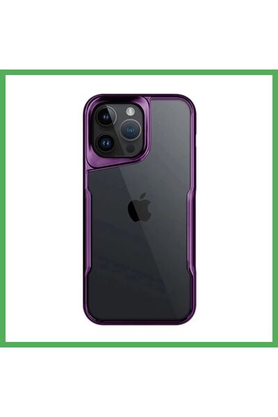 Nur store Çanta غطاء سيليكون متوافق مع هاتف iPhone 15 Pro Max - لون بنفسجي دا...